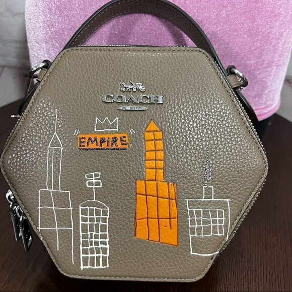 COACH X MICHEL JEAN BASQUIAT LIMITED EDITION  Hexagonal Crossbody bag nwt - Picture 8 of 16
